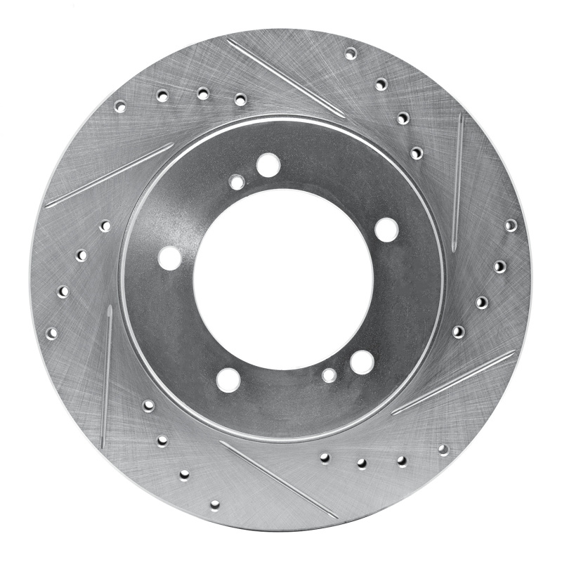 Chevrolet Tracker Brake Rotor (1) - Front Right - R1 Concepts - Drilled & Slotted - Silver - `99-`08
